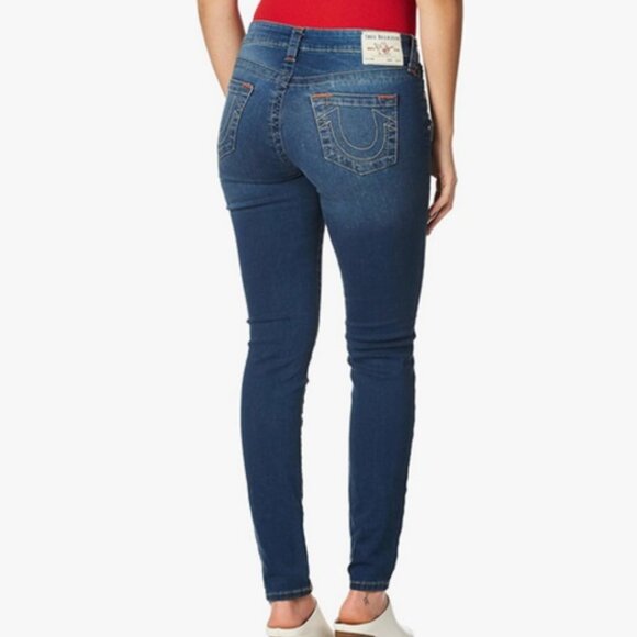 NWT True Religion Women's Halle Mid Rise Super Skinny Fit Jean Dream Catcher - Picture 3 of 4